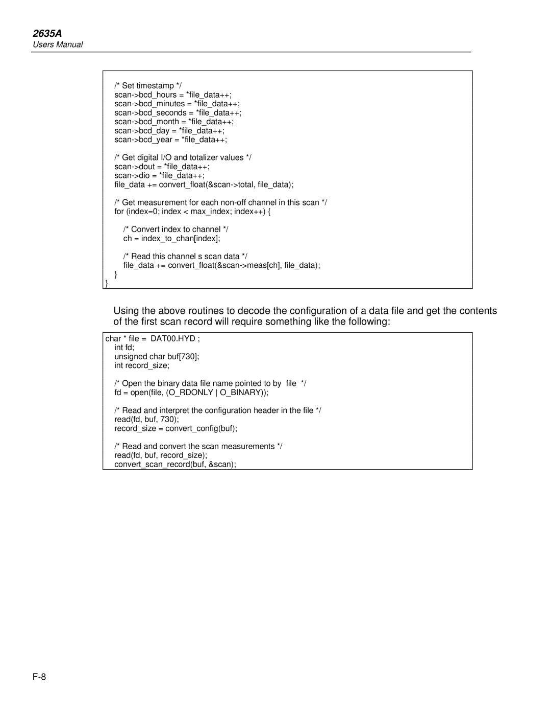 Fluke 2635A user manual 