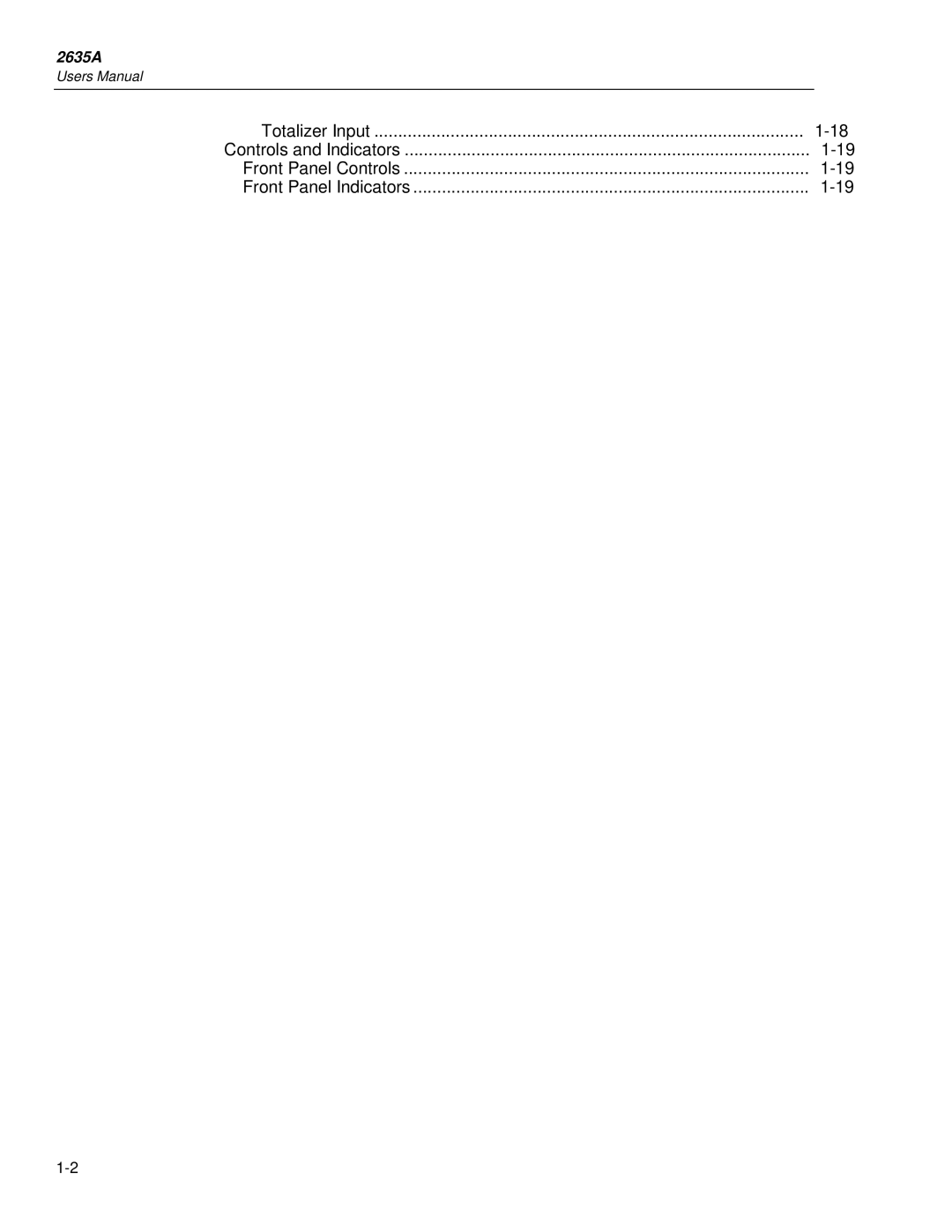 Fluke 2635A user manual 