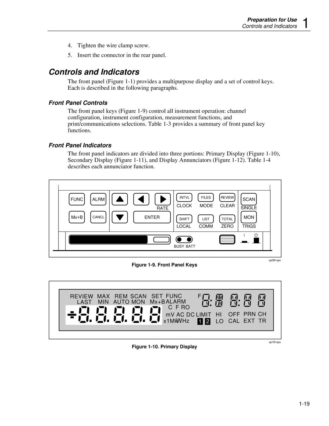 Fluke 2635A user manual Controls and Indicators, Front Panel Controls, Front Panel Indicators, Auto MON 