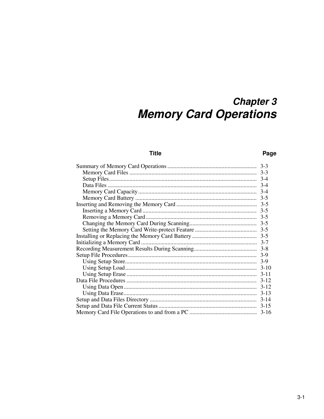 Fluke 2635A user manual Memory Card Operations, Recording Measurement Results During Scanning 