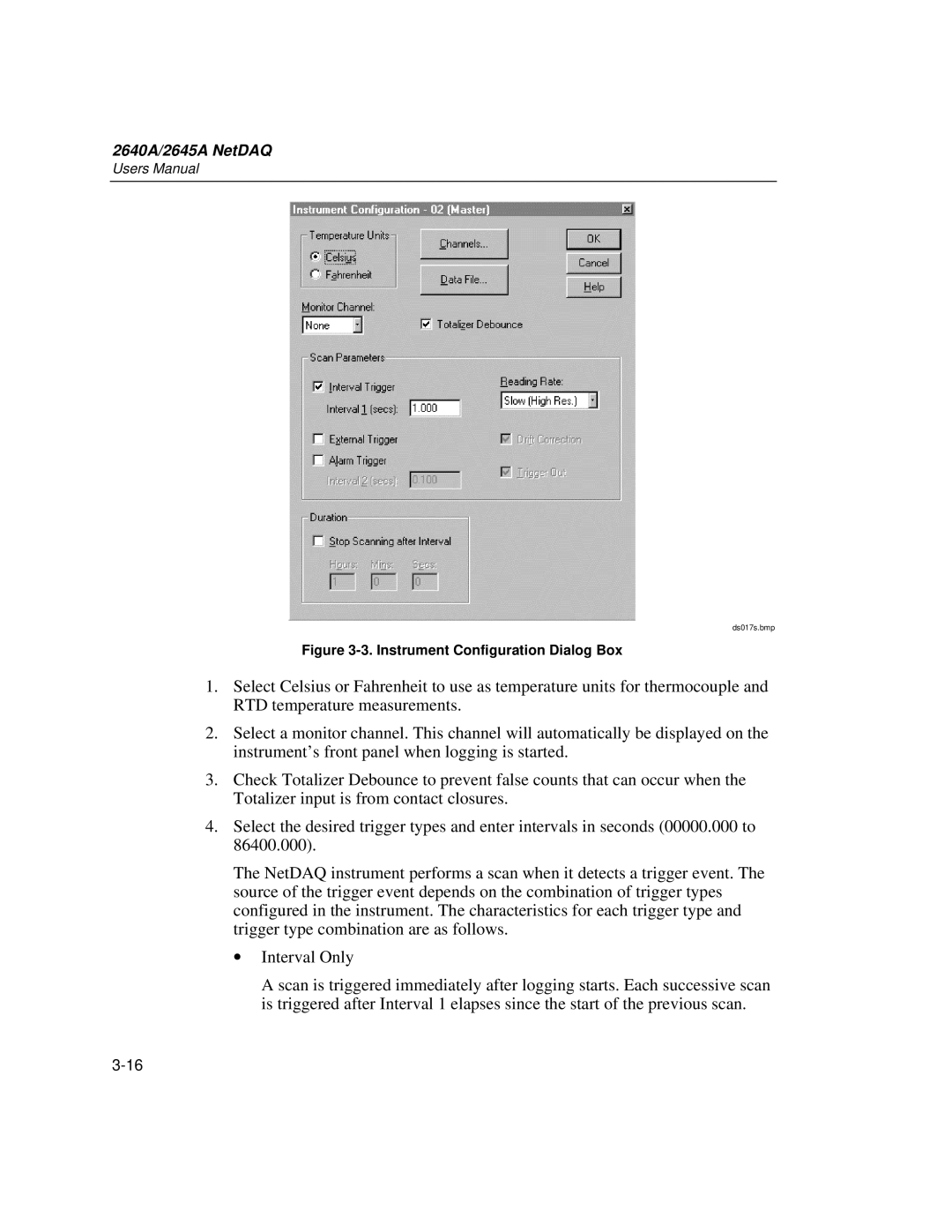 Fluke 2645A, 2640A user manual Instrument Configuration Dialog Box 