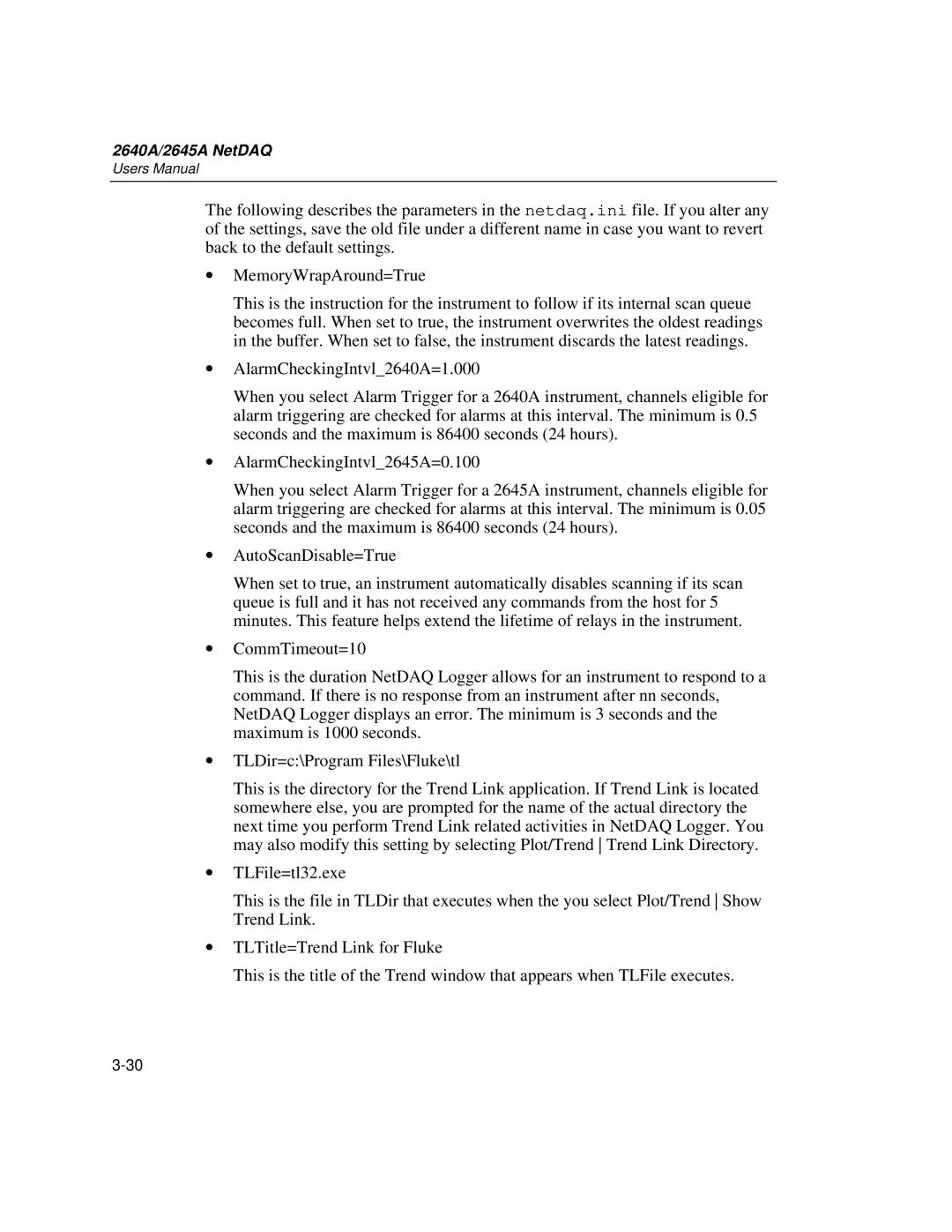 Fluke user manual 2640A/2645A NetDAQ 