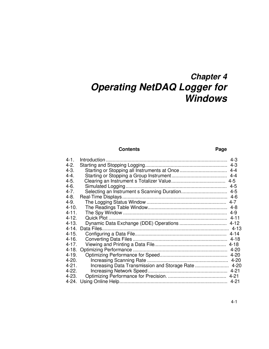 Fluke 2640A, 2645A user manual Operating NetDAQ Logger for Windows 