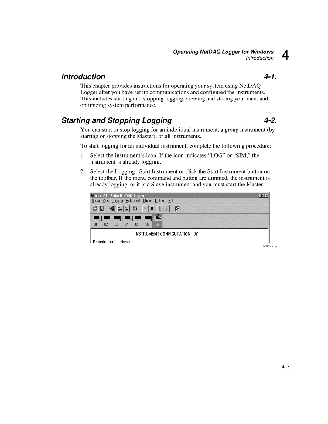 Fluke 2640A, 2645A user manual Introduction, Starting and Stopping Logging 