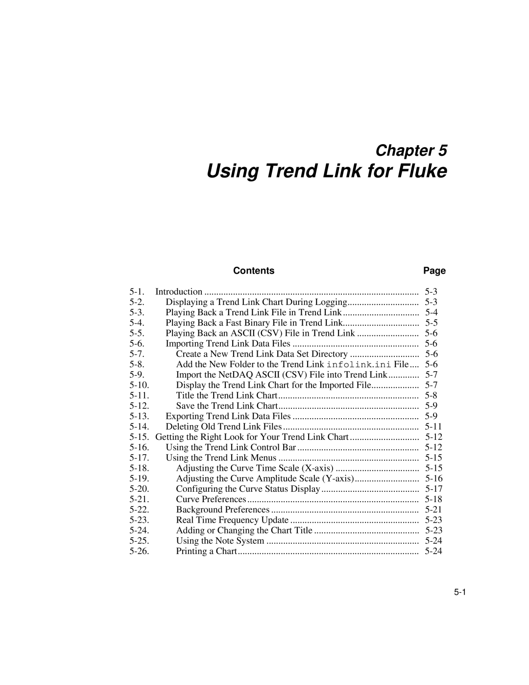 Fluke 2640A, 2645A user manual Using Trend Link for Fluke 