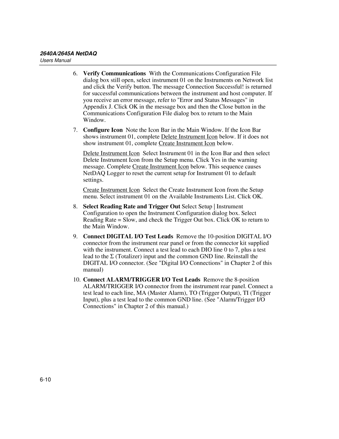 Fluke user manual 2640A/2645A NetDAQ 