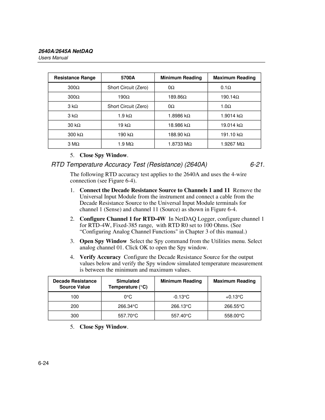 Fluke 2645A RTD Temperature Accuracy Test Resistance 2640A, Decade Resistance Source Value, Simulated Temperature C 