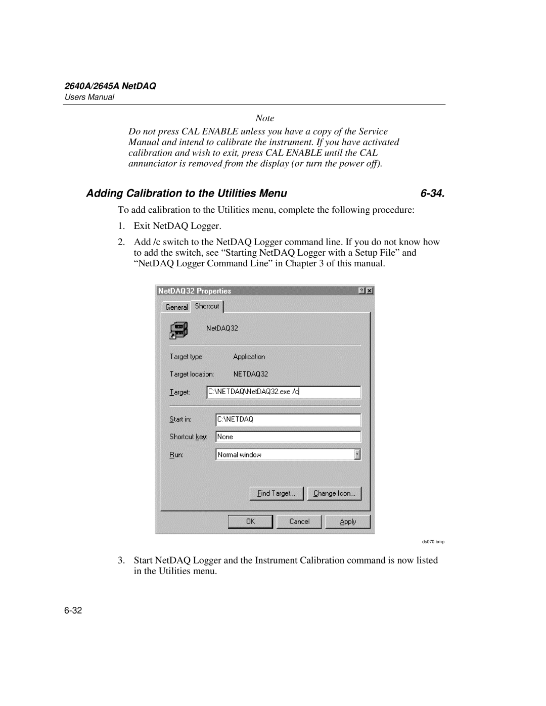 Fluke 2645A, 2640A user manual Adding Calibration to the Utilities Menu 