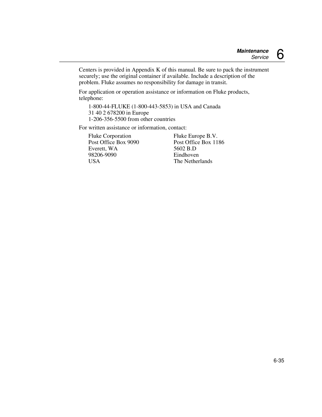 Fluke 2640A, 2645A user manual Usa 