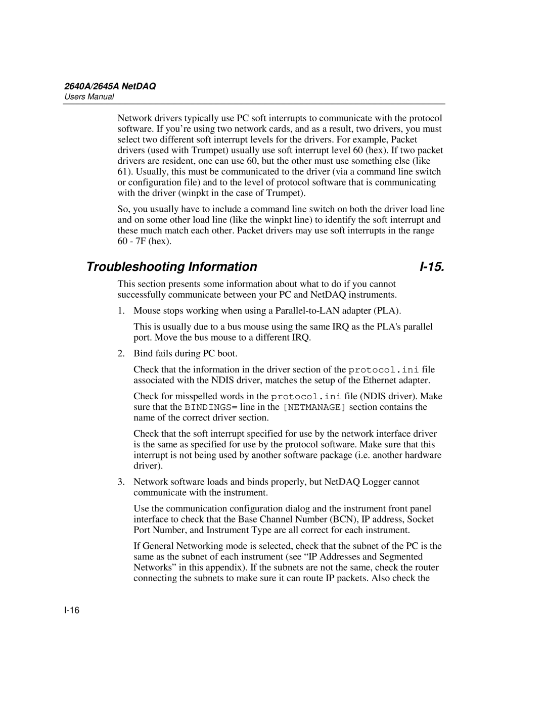 Fluke 2645A, 2640A user manual Troubleshooting Information 