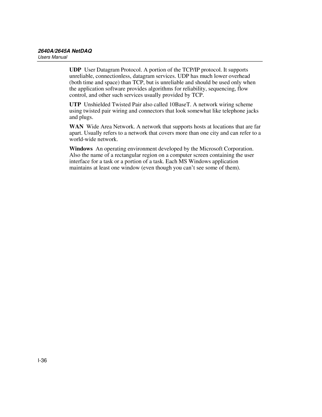 Fluke user manual 2640A/2645A NetDAQ 