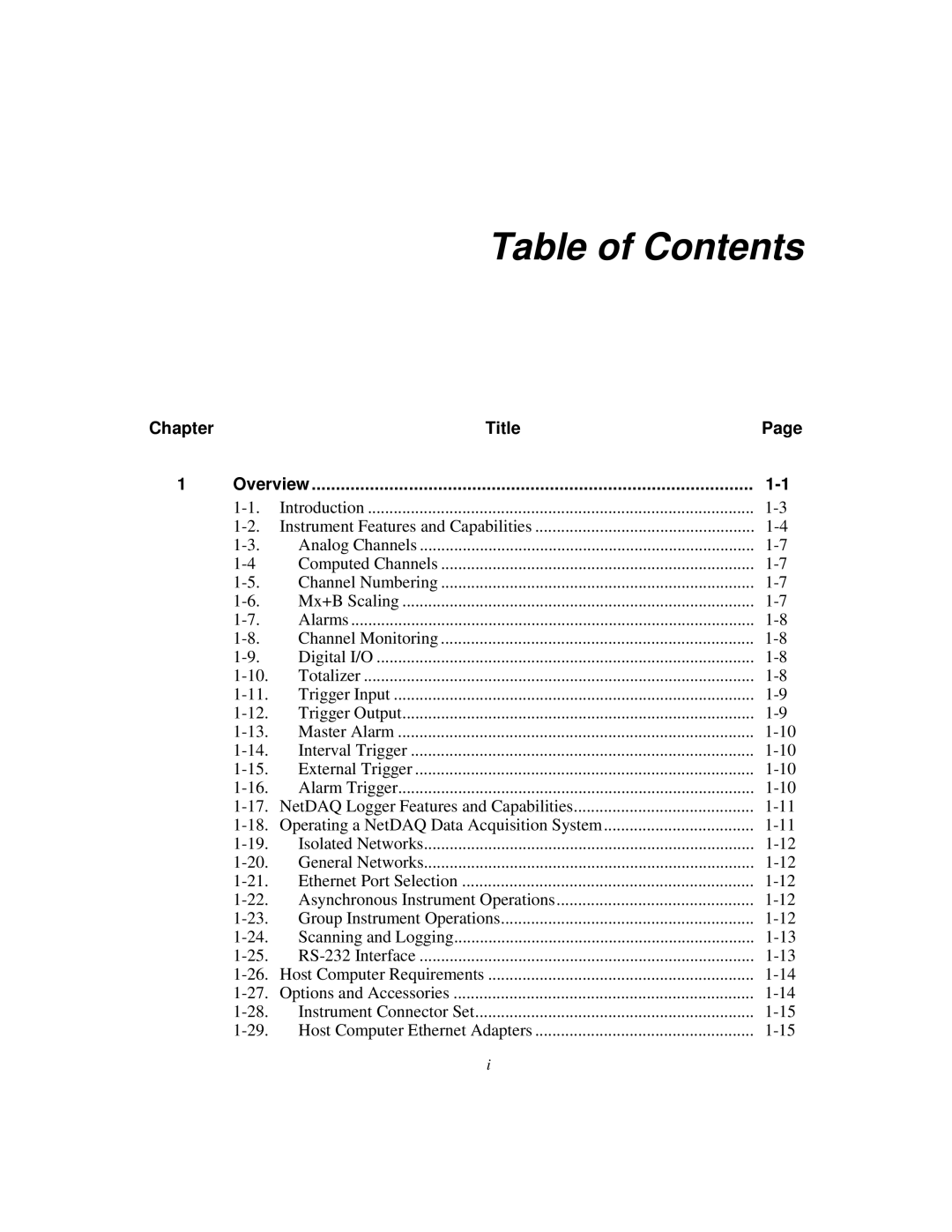 Fluke 2640A, 2645A user manual Table of Contents 