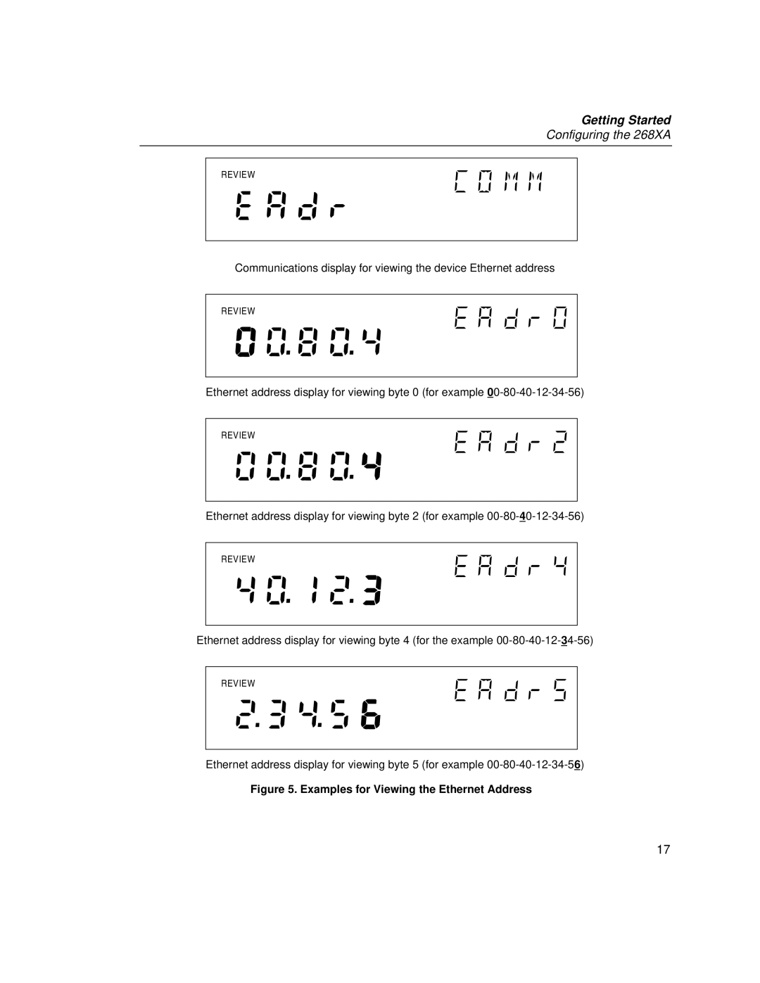 Fluke 2686A, 2680A manual Examples for Viewing the Ethernet Address 