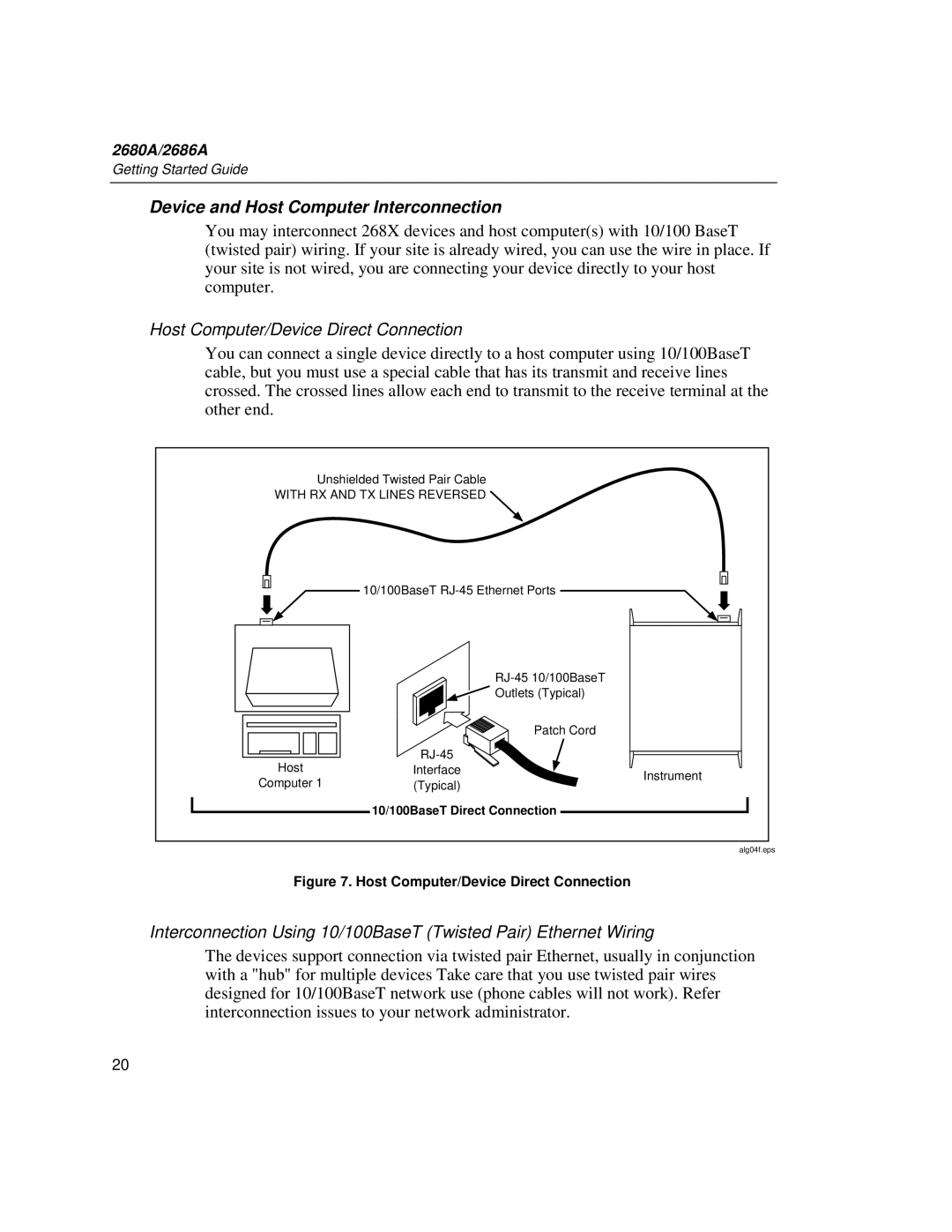 Fluke 2680A, 2686A manual Device and Host Computer Interconnection, Host Computer/Device Direct Connection 