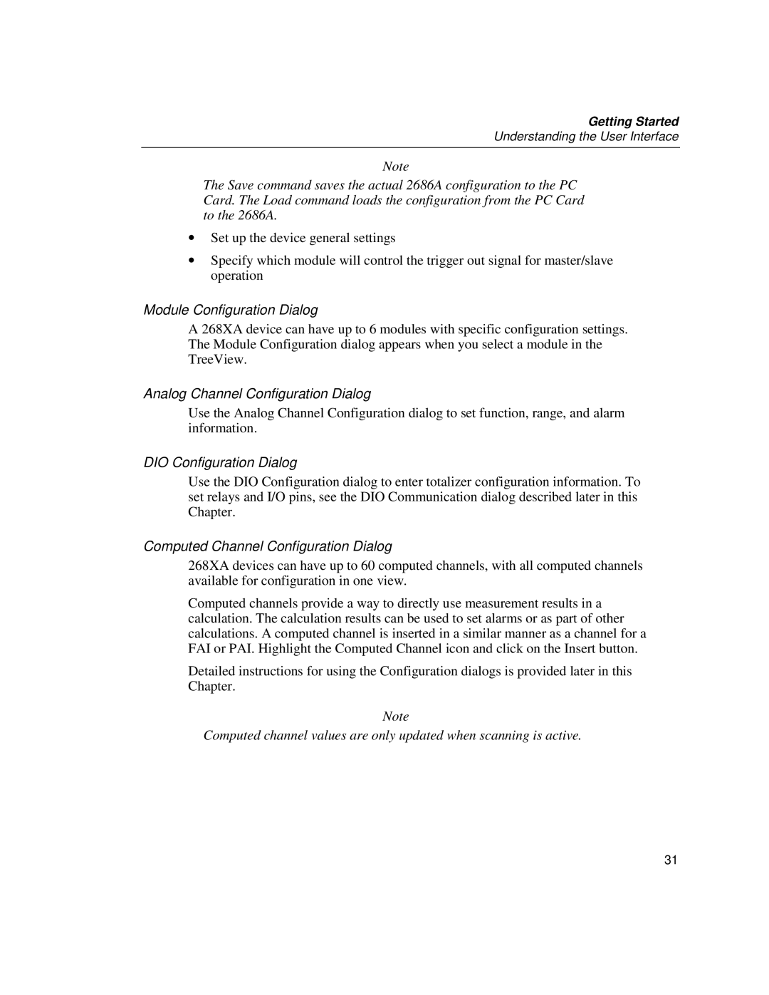 Fluke 2686A, 2680A manual Module Configuration Dialog, Analog Channel Configuration Dialog, DIO Configuration Dialog 