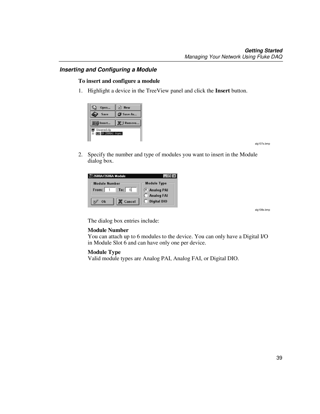 Fluke 2686A, 2680A manual Inserting and Configuring a Module, To insert and configure a module, Module Number, Module Type 