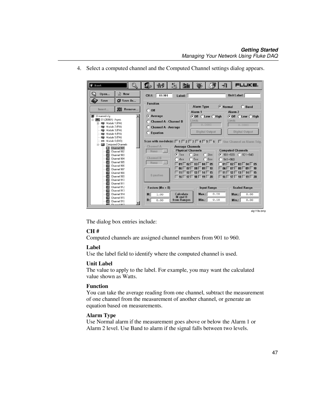 Fluke 2686A, 2680A manual Computed channels are assigned channel numbers from 901 to 