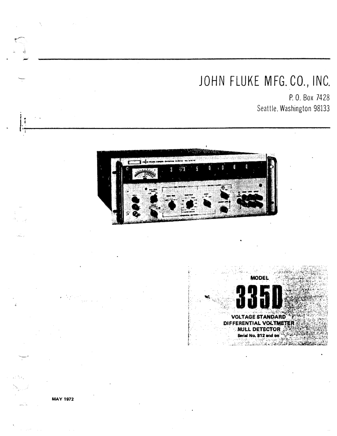 Fluke 335D manual 
