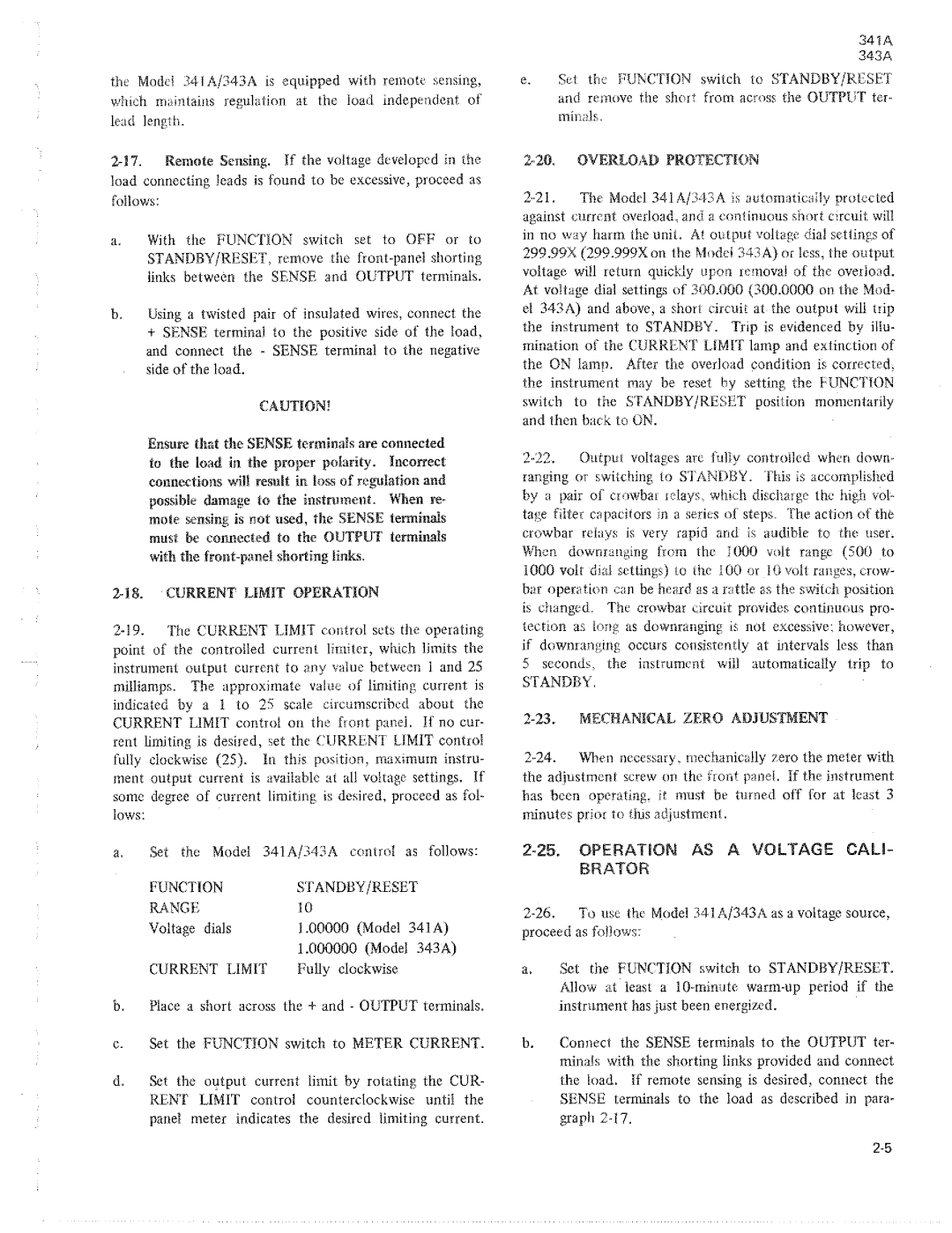 Fluke 341a, 343a dc voltage calibrators manual 