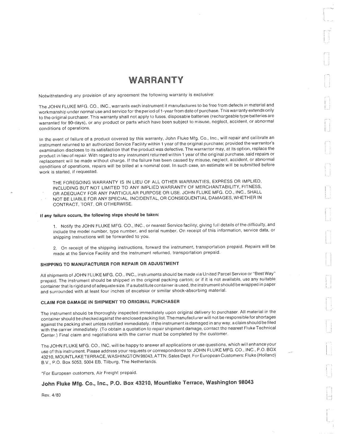 Fluke 341a, 343a dc voltage calibrators manual 