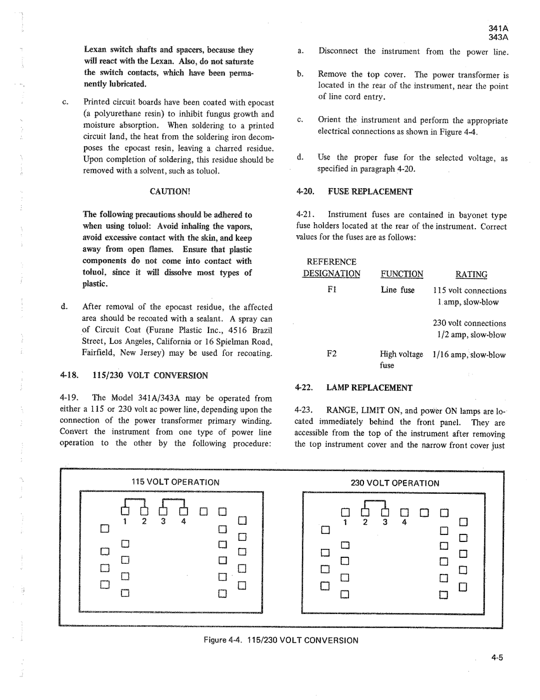 Fluke 343a dc voltage calibrators, 341a manual 