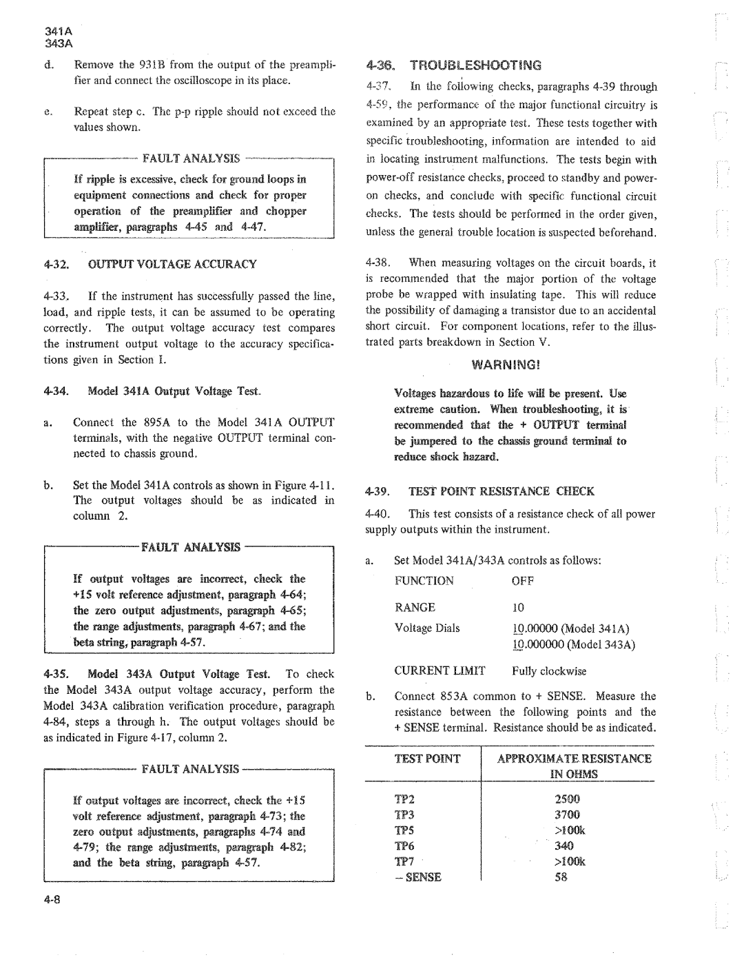 Fluke 341a, 343a dc voltage calibrators manual 