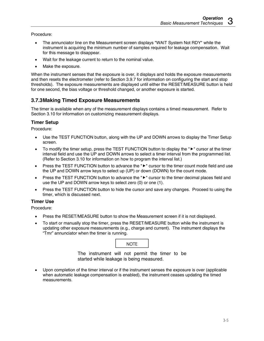 Fluke 35040 manual 3Making Timed Exposure Measurements, Timer Setup, Timer Use 