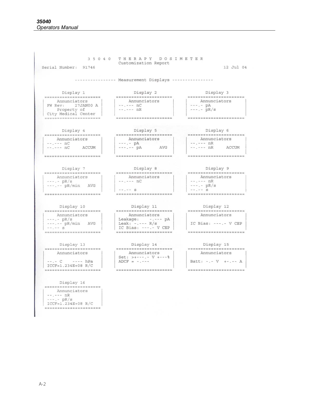 Fluke 35040 manual 