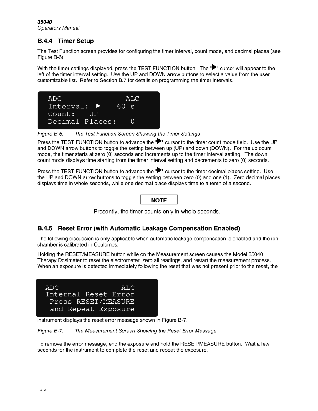 Fluke 35040 manual Decimal Places, Timer Setup 