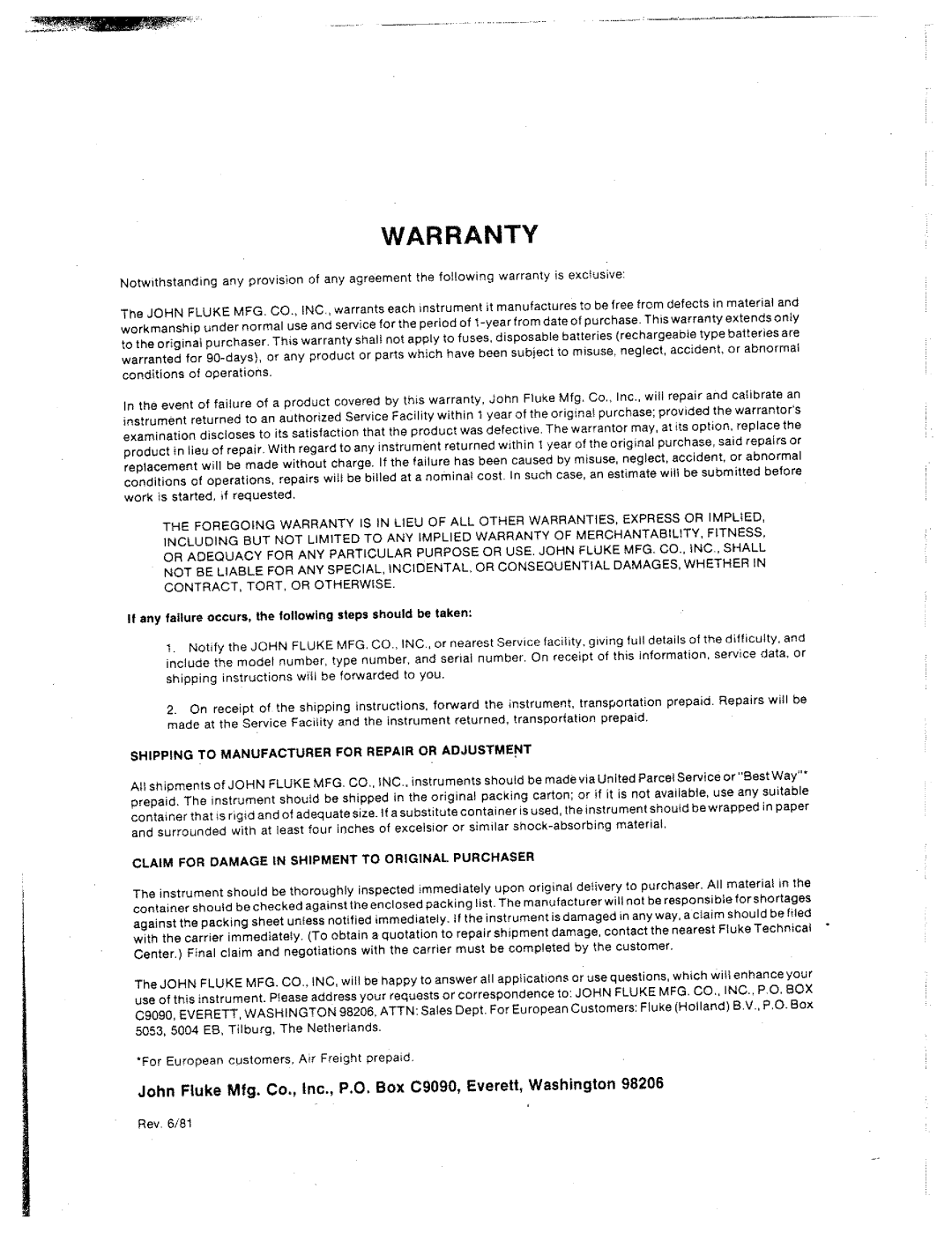 Fluke 410B manual 