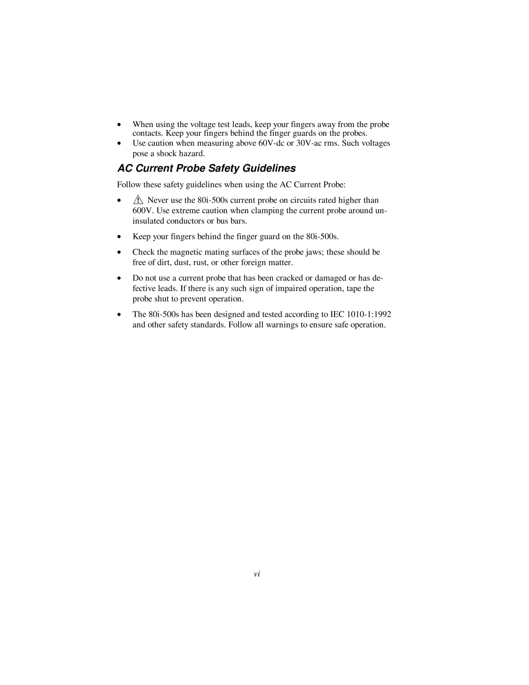 Fluke 41B, 39 user manual AC Current Probe Safety Guidelines 