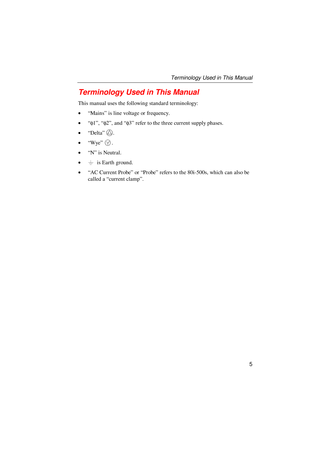 Fluke 39, 41B user manual Terminology Used in This Manual 