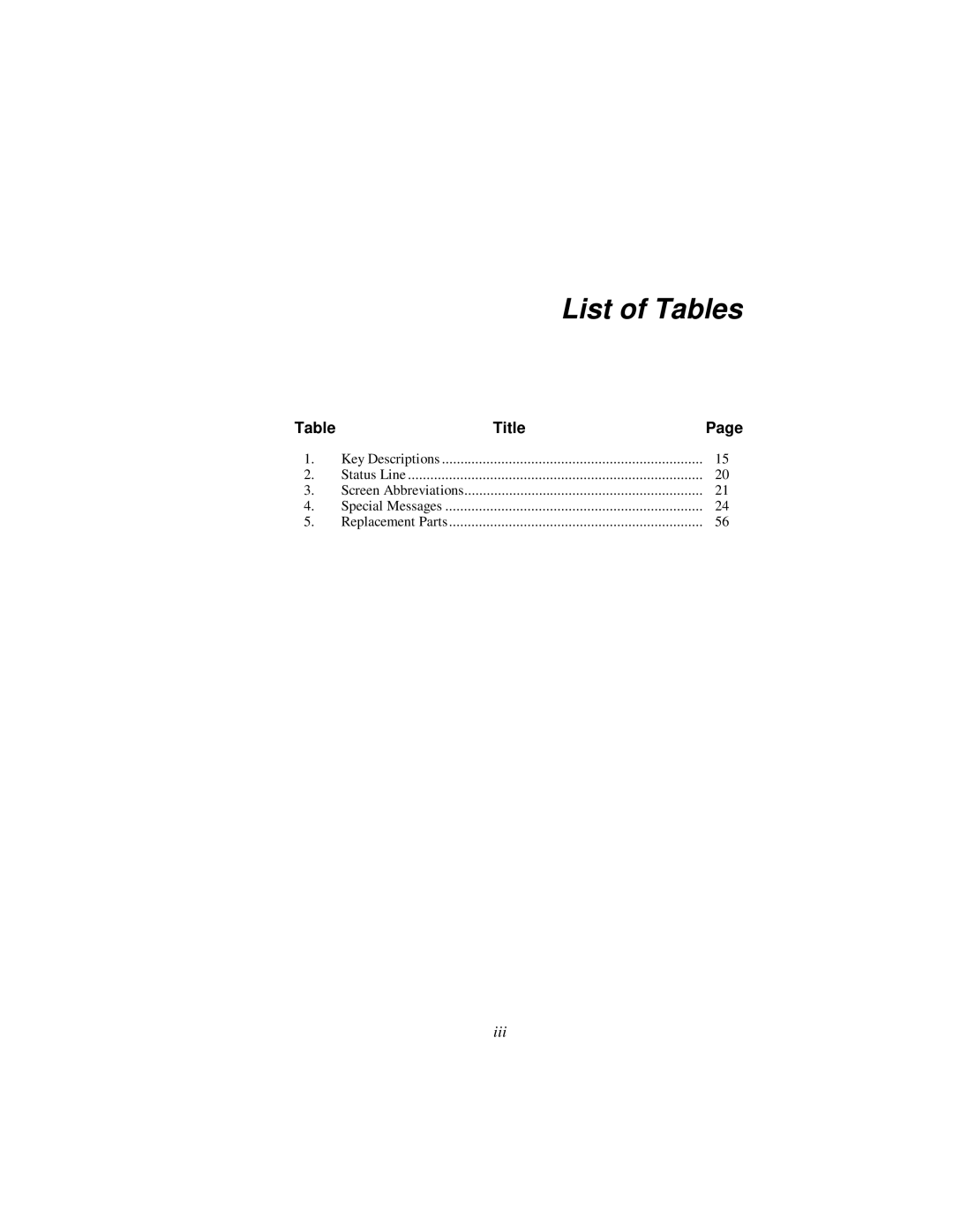 Fluke 39, 41B user manual List of Tables 