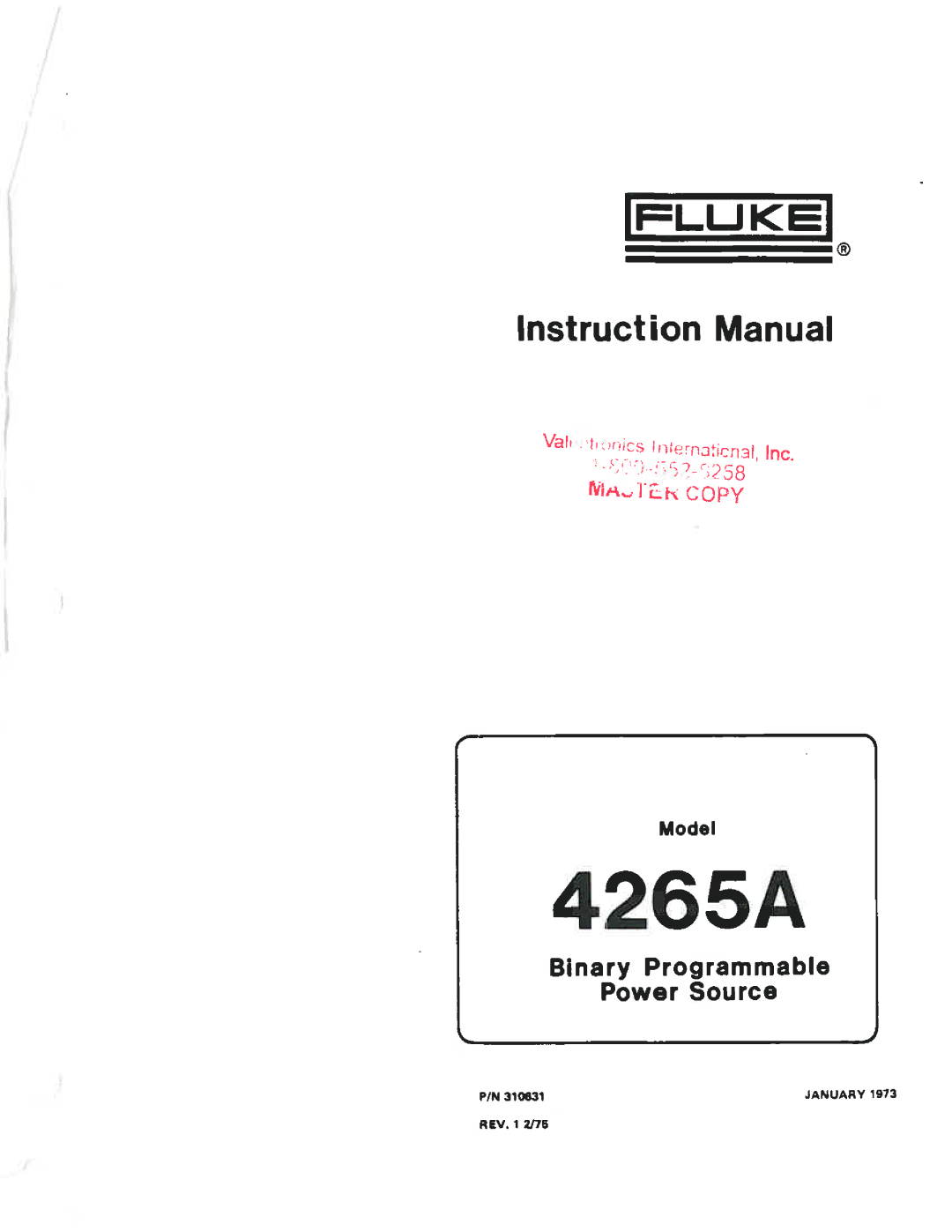 Fluke 4265A manual 