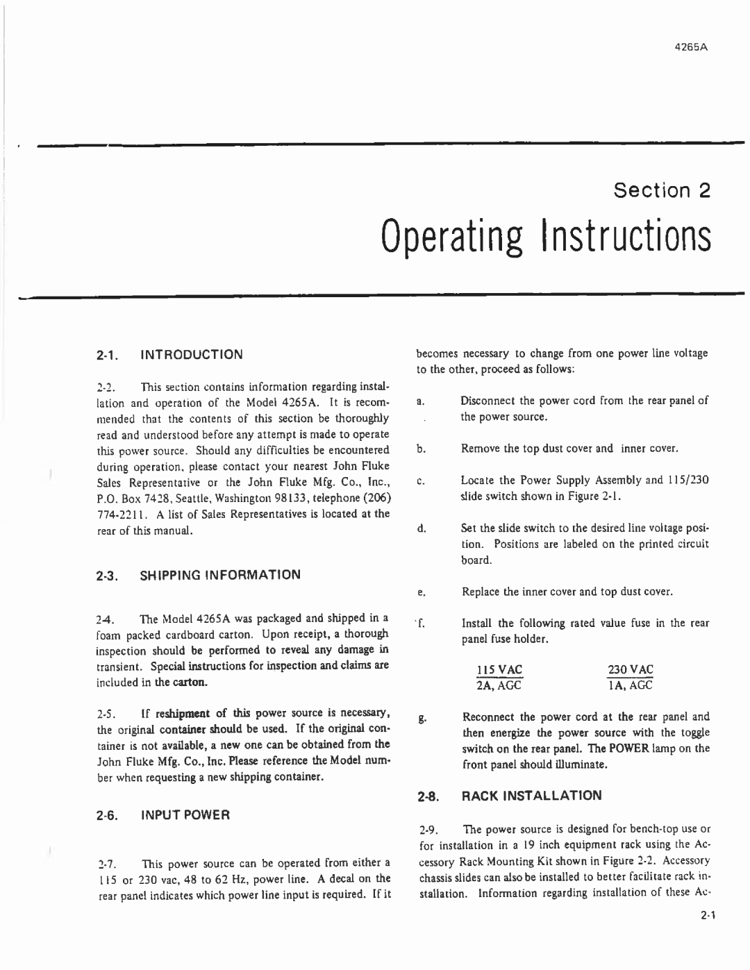 Fluke 4265A manual 