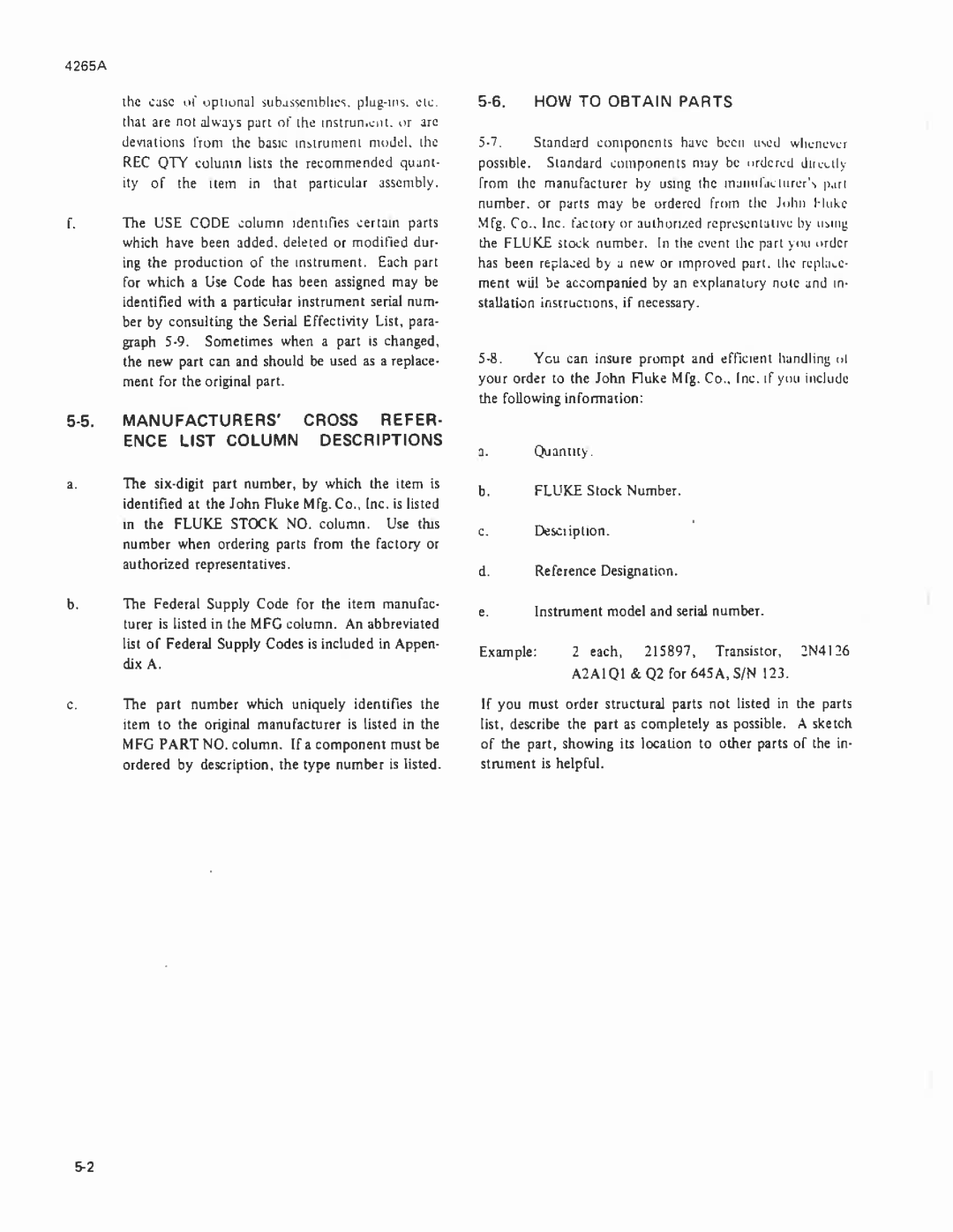 Fluke 4265A manual 