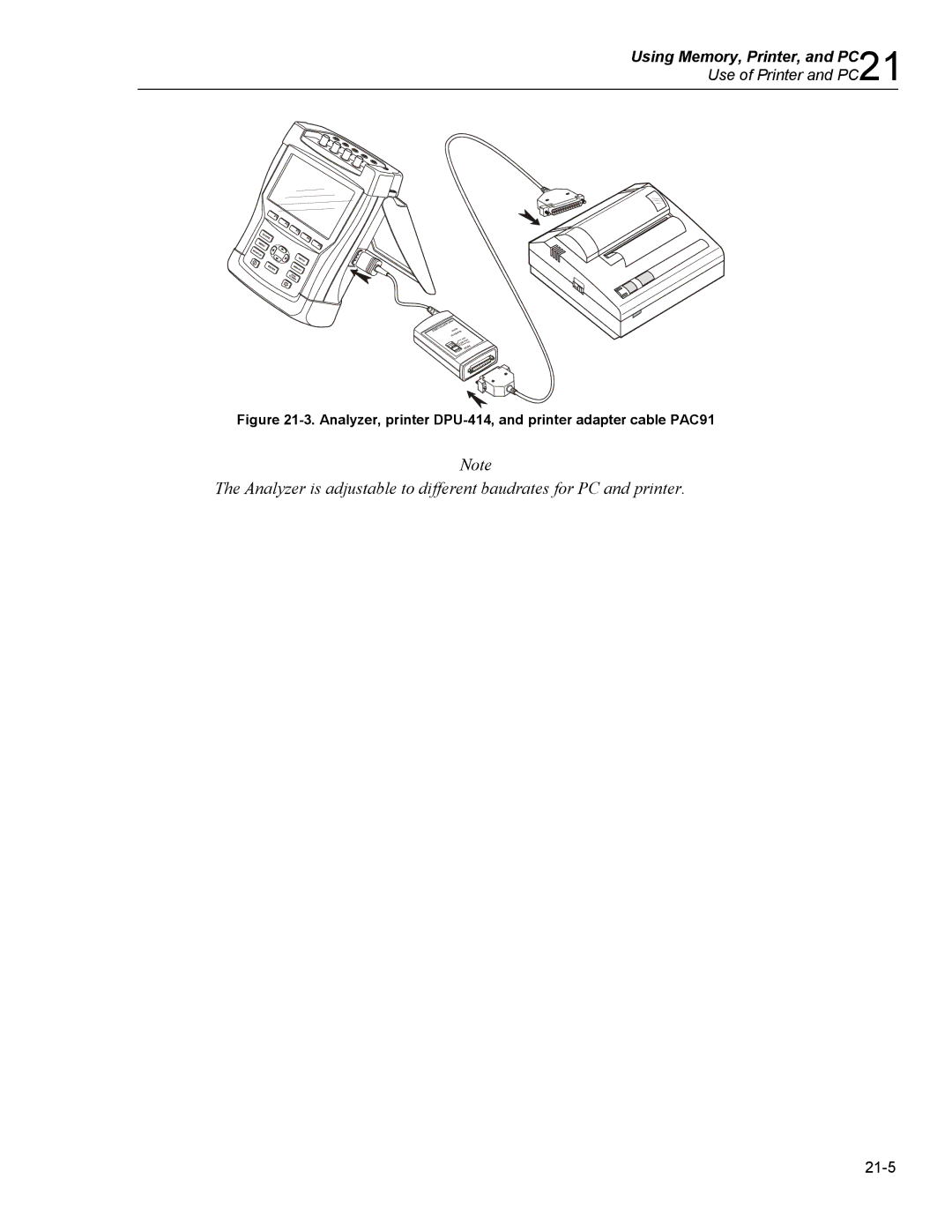 Fluke 435 user manual 21-5 