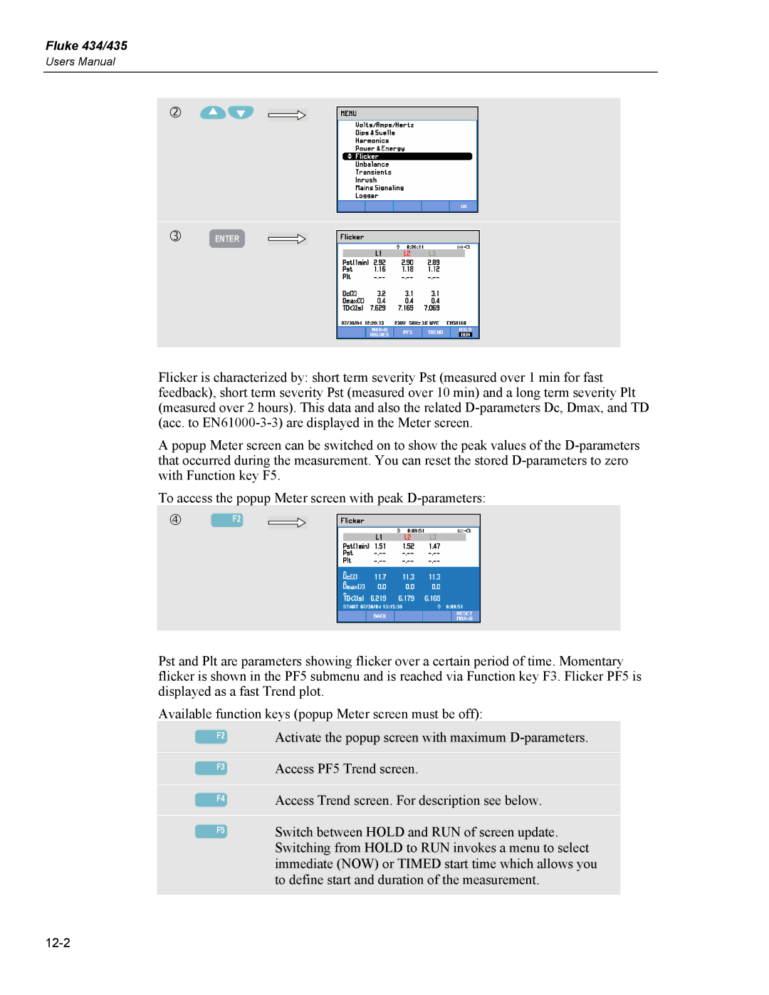 Fluke 435 user manual 12-2 