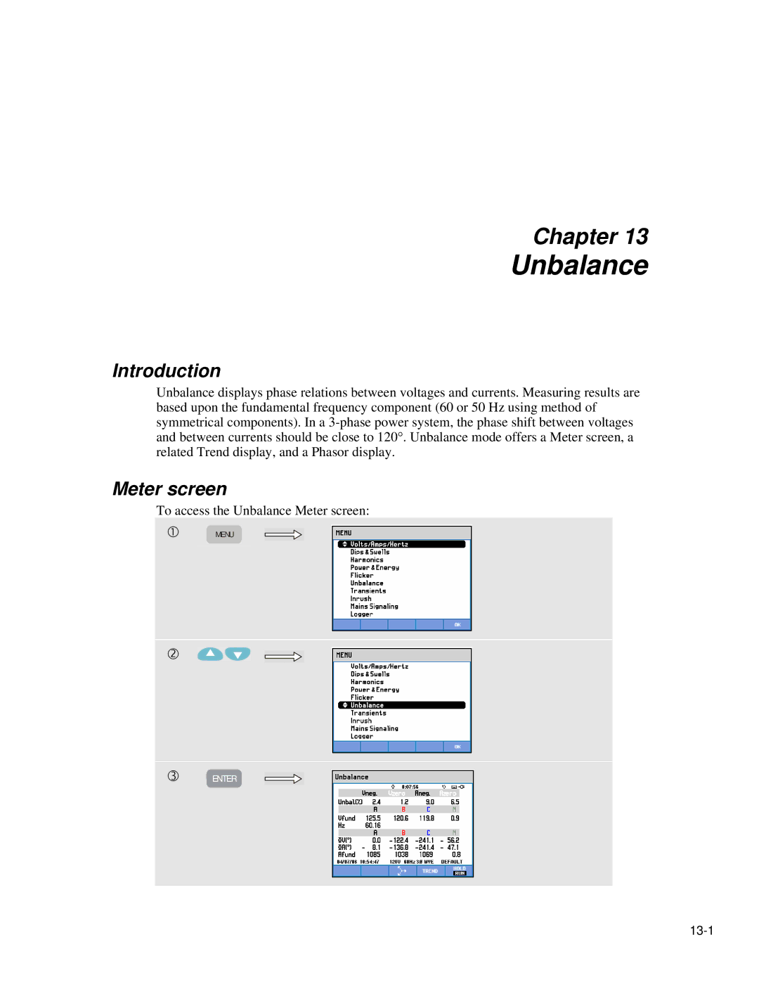 Fluke 435 user manual Unbalance, Introduction 