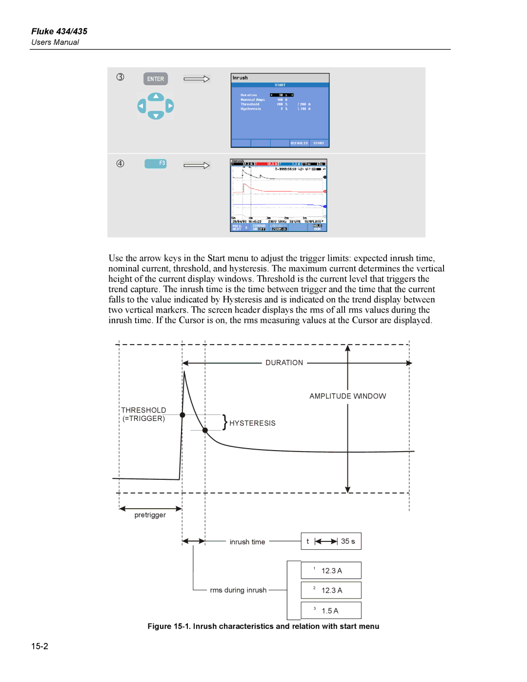 Fluke 435 user manual 15-2 