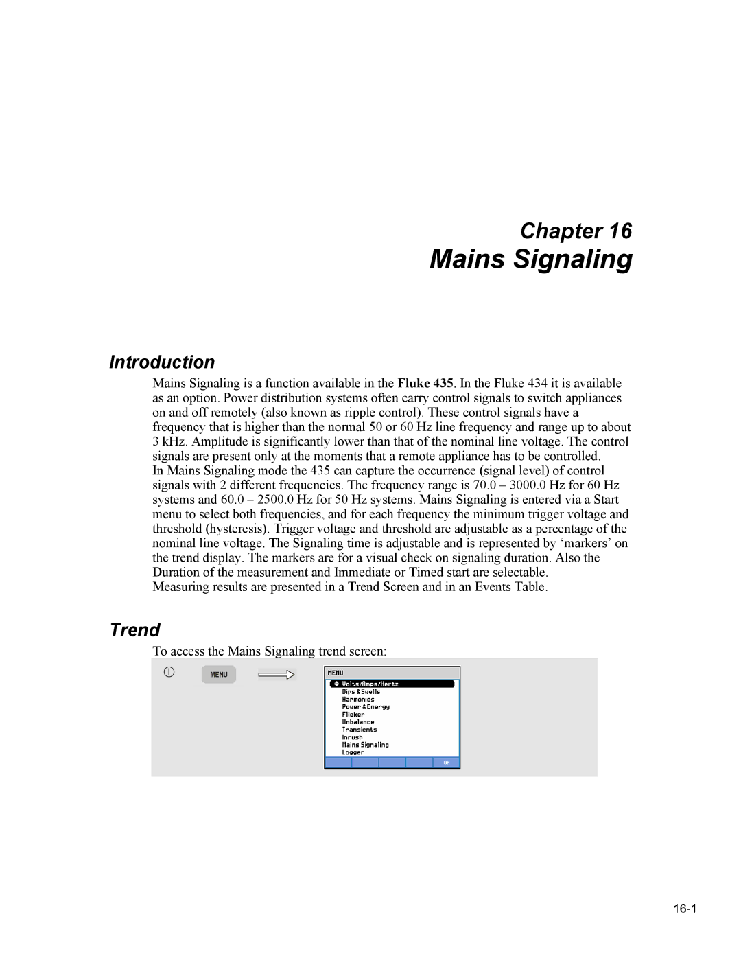 Fluke 435 user manual Mains Signaling, Introduction 