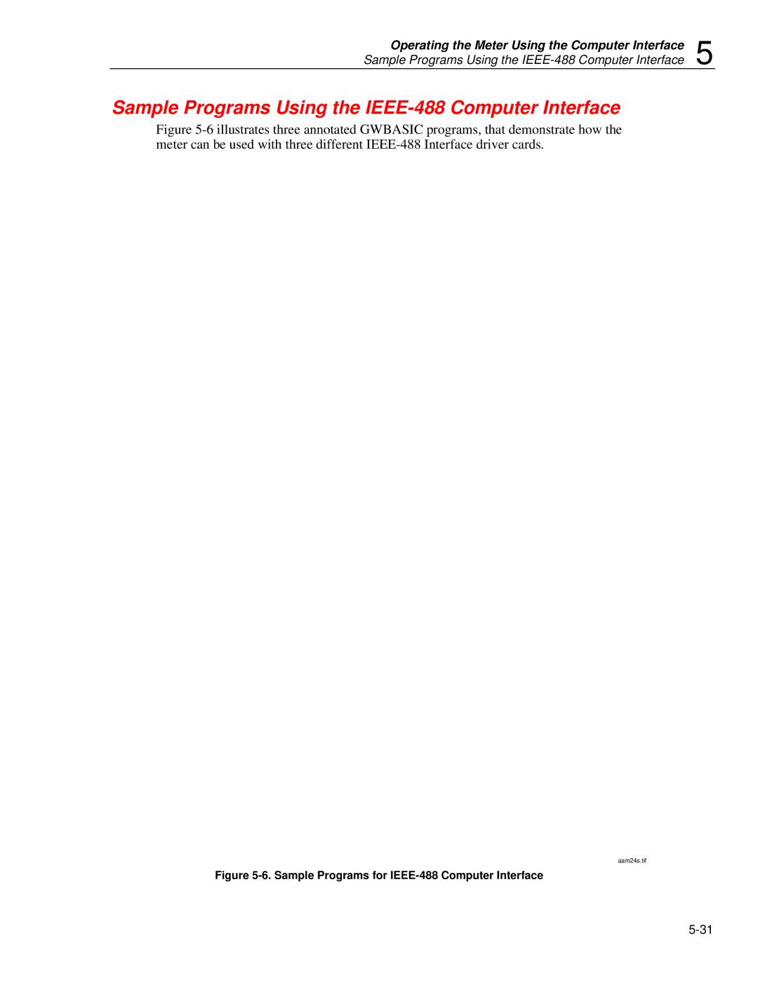 Fluke 45 user manual Sample Programs Using the IEEE-488 Computer Interface, Sample Programs for IEEE-488 Computer Interface 