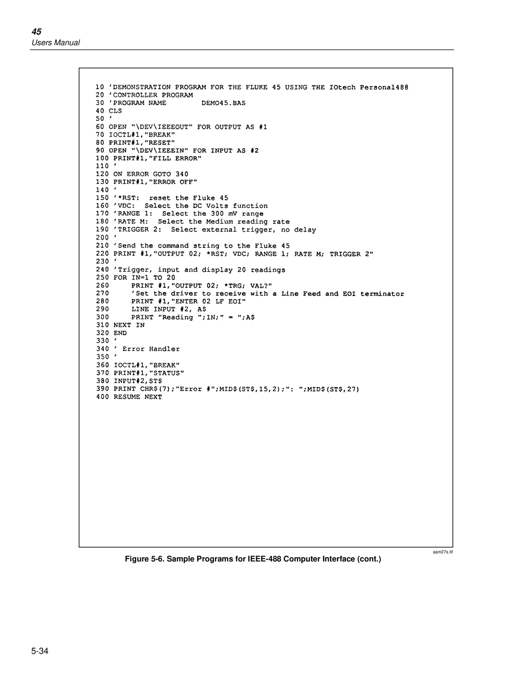 Fluke 45 user manual Aam27s.tif 