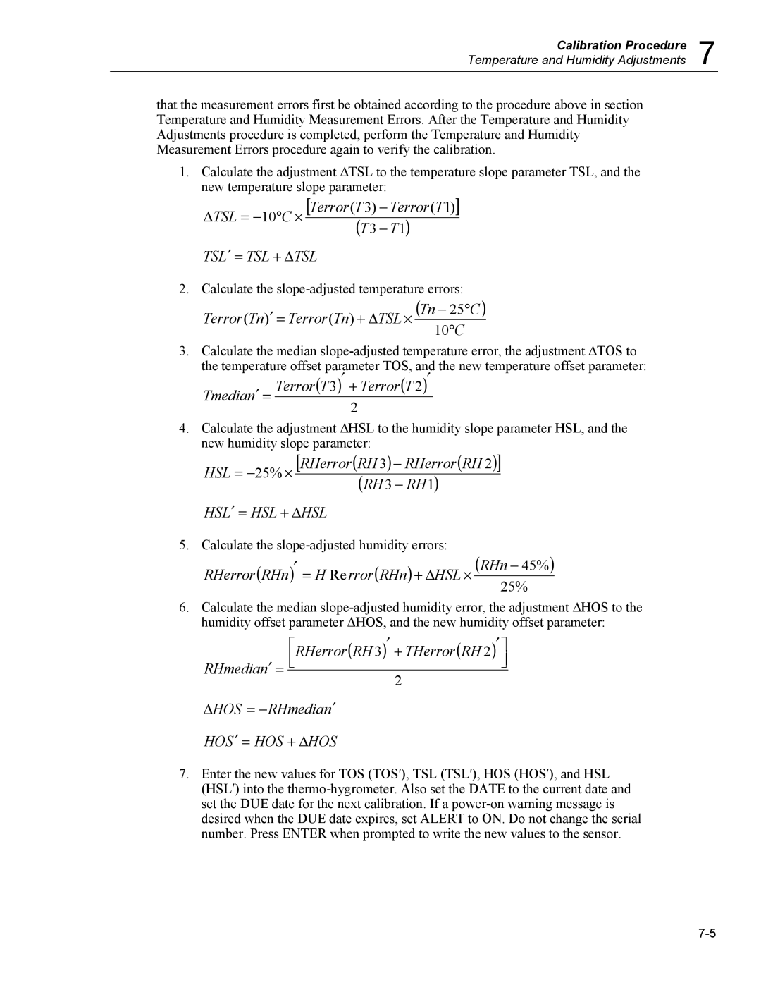 Fluke 5020A user manual ∆ TSL = −10C ⋅ TerrorT 3 − TerrorT1 