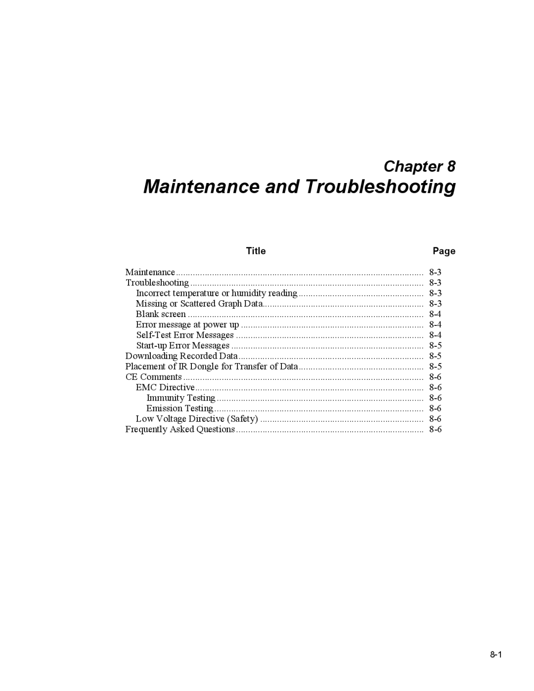 Fluke 5020A user manual Maintenance and Troubleshooting 