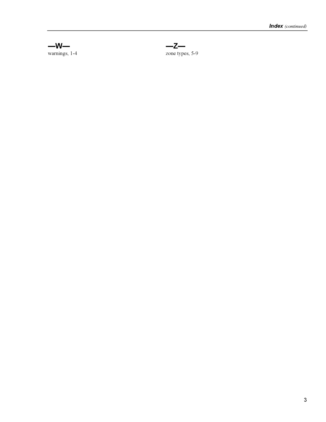 Fluke 5020A user manual Zone types 