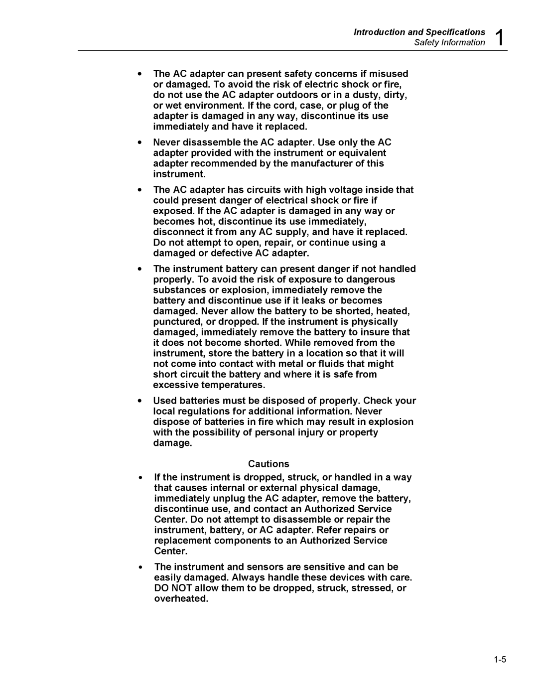 Fluke 5020A user manual Safety Information 