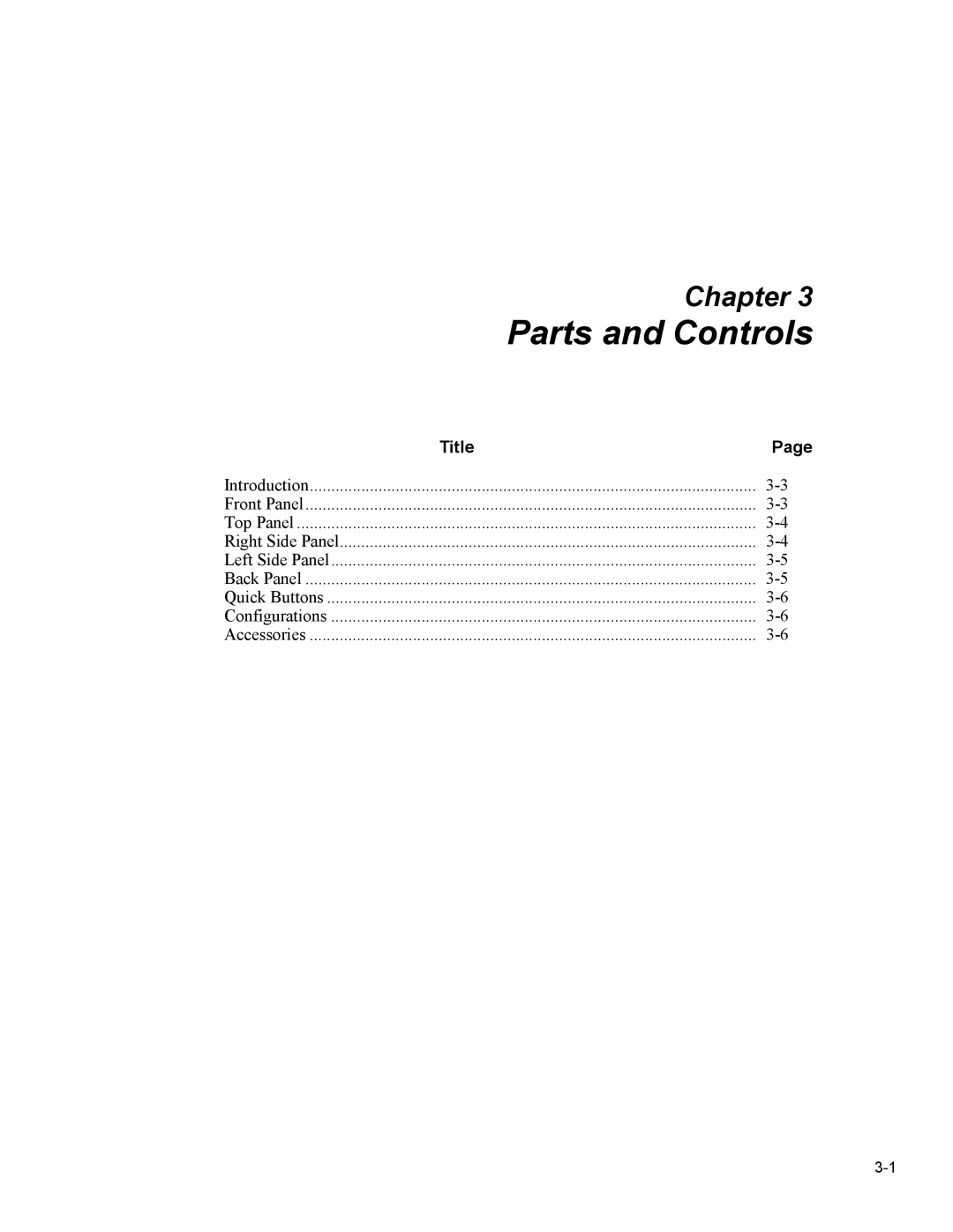 Fluke 5020A user manual Parts and Controls 