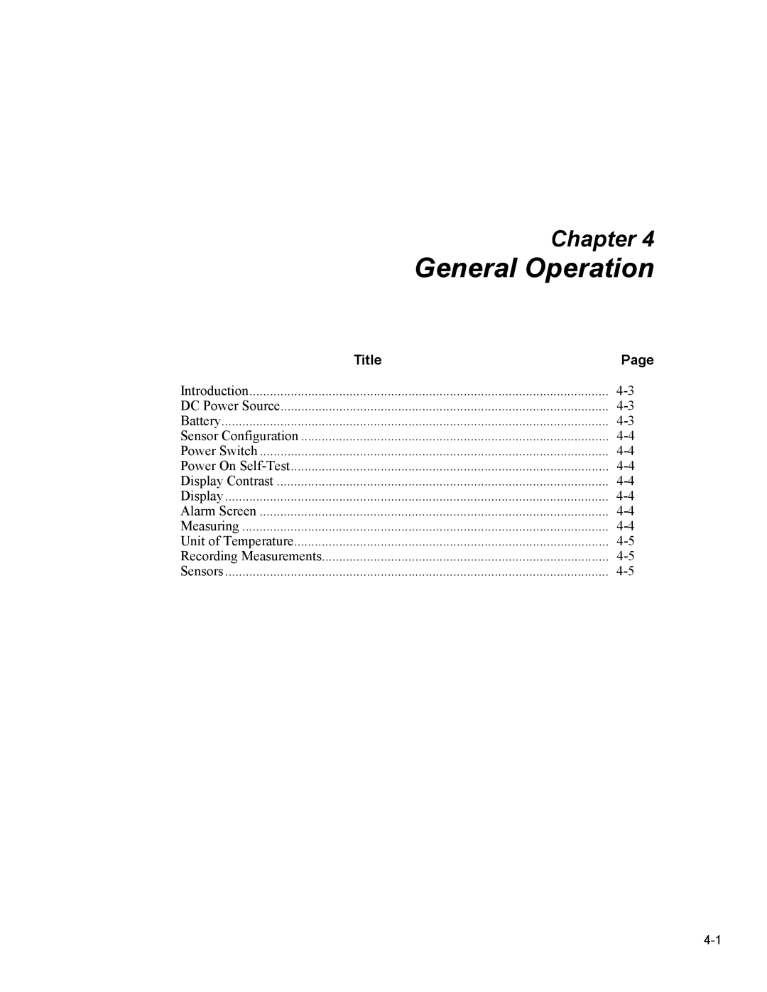 Fluke 5020A user manual General Operation 