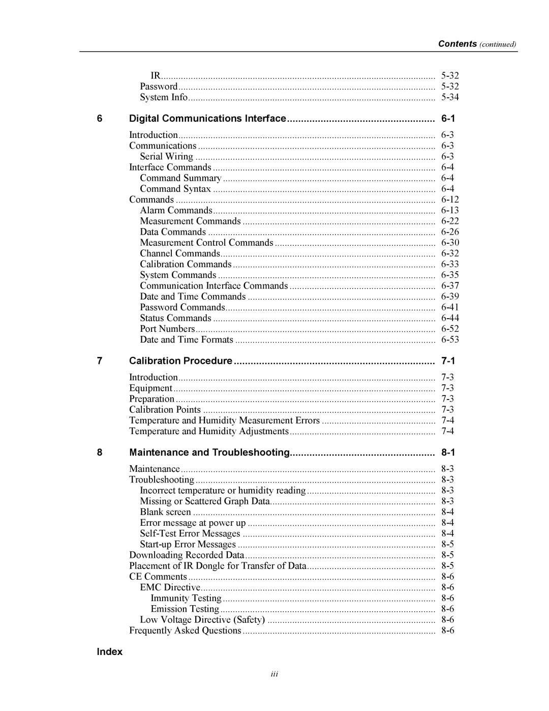 Fluke 5020A user manual Index 